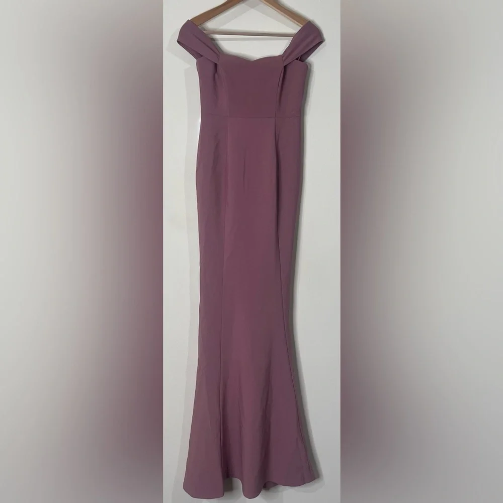 Likely Pink Mauve Off Shoulder Mermaid Bartolli Gown Dress in Nostalgia Rose - Picture 8 of 9